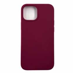 Чехол силиконовый гладкий Soft Touch iPhone 13 mini, гранатовый (закрытый низ)