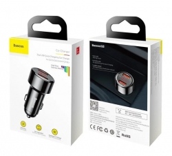 АЗУ с дисплеем Baseus Magic Series Dual QC (Быстрая зарядка) (45W) (Черный)