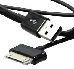 USB кабель для Samsung Galaxy TAB широкий разъем (100 см) USB кабель для Samsung Galaxy TAB широкий разъем (100 см)