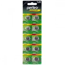 Батарейка для часов Perfeo LR44/10BL(1,5v, алкалиновая) упаковка блистер 10 шт Батарейка для часов Perfeo LR44/10BL(1,5v, алкалиновая) упаковка блистер 10 шт