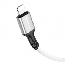 USB кабель Lightning BOROFONE BX83 Famous Silicone (100см. 2.4A), белый