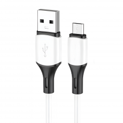 USB кабель micro USB BOROFONE BX79 Термостойкий, силикон (100см. 2,4A), белый