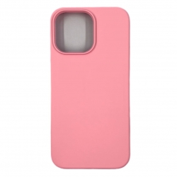 Чехол силиконовый гладкий Soft Touch iPhone 14 Pro Max, розовый №6 (закрытый низ)