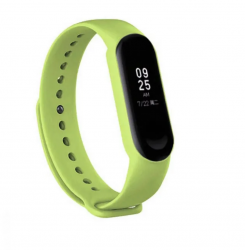 Ремешок силиконовый для Mi Band 5/ 6, зеленый №19 Ремешок силиконовый для Mi Band 5/ 6, зеленый №19
