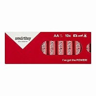 Батарейка Smartbuy LR6 AA/ пальчиковая (1.5v, алкалиновая) 10 шт/ 10 box (цена за упаковку 10 шт)