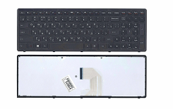 Клавиатура для ноутбука Lenovo IdeaPad Z500 черная с черной рамкой