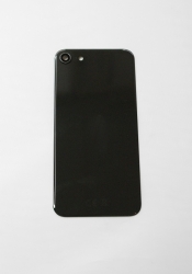 Задняя крышка iPhone SE 2020 стеклянная со стеклом камеры, черная