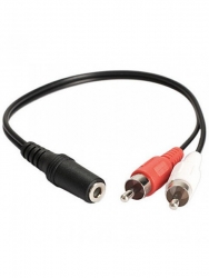 Кабель Jack3,5 (F) to 2RCA (M) 15см Кабель Jack3,5 (F) to 2RCA (M) 15см