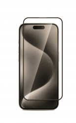 Защитное стекло iPhone 15 KEEPHONE полное покрытие, черное