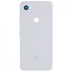 Задняя крышка для Google Pixel 3A XL Premium, со стеклом камеры белая (Org)