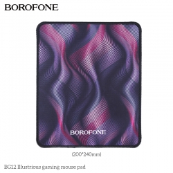 Коврик для мыши BOROFONE BG12 Illustrious gaming mouse pad (240x200x2мм), черный