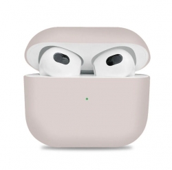 Чехол-бокс для Apple Airpods 3 силиконовый, бежевый №1 Чехол-бокс для Apple Airpods 3 силиконовый, бежевый №1