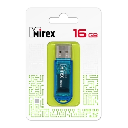 USB флеш-накопитель Mirex 16 GB USB 3.0 ELF, синий USB флеш-накопитель Mirex 16 GB USB 3.0 ELF, синий