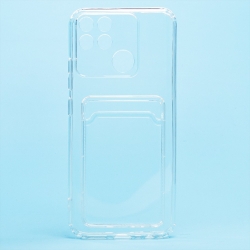 Чехол силиконовый с визитницей OPPO Realme Narzo 50A прозрачный