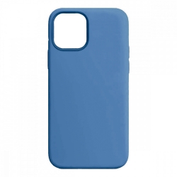 Чехол силиконовый гладкий Soft Touch iPhone 12/ 12 Pro, синий (без логотипа)
