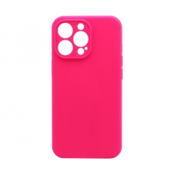 Чехол силиконовый гладкий Soft Touch iPhone 13 Pro, ярко-розовый №62 (закрытый низ)
