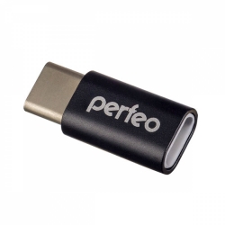 Адаптер-переходник Perfeo Micro USB на Type-C c OTG (PF-VI-O005-Black), черный