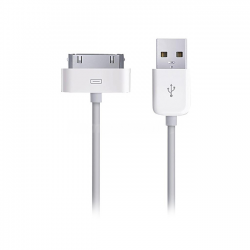USB кабель iPhone 4/ 4s/ iPad (копия) (30 pin) (100см), белый