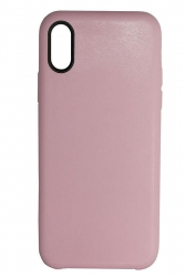 Чехол кожаный оригинал iPhone X/ XS, розовый