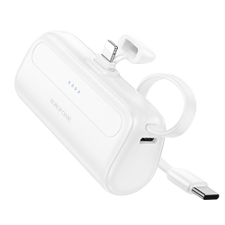 Внешний аккумулятор PowerBank 5000 mAh BJ41 Pocket Type-C/Type-C/Lightning, белый