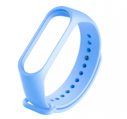 Ремешок силиконовый для Mi Band 3/ 4, светло-синий