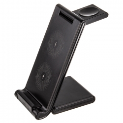 Беспроводное зарядное устройство WALKER WH-53 18W+QC3.0 charger 3 в 1, черный