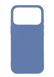 Чехол силиконовый гладкий Soft Touch iPhone 17 Pro, голубой лёд (закрытый низ)