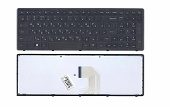 Клавиатура для ноутбука Lenovo IdeaPad Z500 черная с черной рамкой Клавиатура для ноутбука Lenovo IdeaPad Z500 черная с черной рамкой