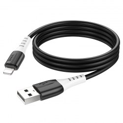 USB кабель Lightning HOCO X82 Silicone (100см. 2.4A), черный
