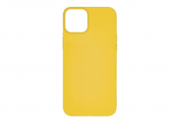 Чехол силиконовый гладкий Soft Touch iPhone 13, желтый №4
