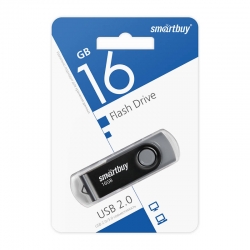 USB флеш-накопитель Smartbuy 16 GB USB 2.0 Twist, черный