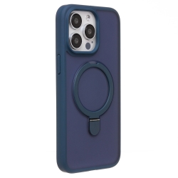 Чехол силиконовый MagSafe iPhone 15 Pro Max, с кольцом подставкой, темно-синий Чехол силиконовый MagSafe iPhone 15 Pro Max, с кольцом подставкой, темно-синий