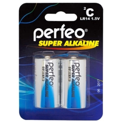 Батарейка Perfeo LR14/2BL (1,5v, алкалиновая) упаковка блистер 2 шт Батарейка Perfeo LR14/2BL (1,5v, алкалиновая) упаковка блистер 2 шт