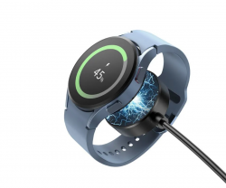 Беспроводное зарядное устройство HOCO CW48 для Samsung Galaxy Watch, черное Беспроводное зарядное устройство HOCO CW48 для Samsung Galaxy Watch, черное