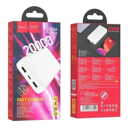 Внешний аккумулятор Power Bank 20000  mAh HOCO J100A, белый