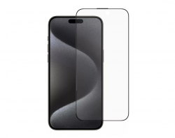 Защитное стекло iPhone 15 Pro Max XMART 9D, черное (тех упаковка)