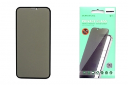 Защитное стекло iPhone XR/ 11 BOROFONE BF5 Security series (антишпион), черное