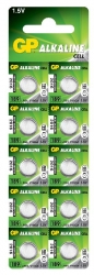 Батарейка для часов GP AG10 189F/10BL (1,5V, алкалиновая) цена за упаковку 10 шт