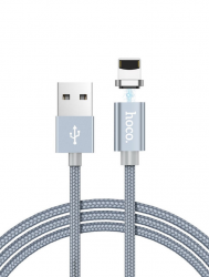 USB кабель Lightning HOCO U40A Magnetic (100см, 2,0A), серый USB кабель Lightning HOCO U40A Magnetic (100см, 2,0A), серый