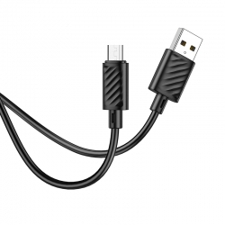 USB кабель micro USB HOCO X88 Gratified (200см. 2.1A), черный