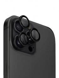 Защитное стекло на камеру iPhone 16 Pro/ 16 Pro Max, черное