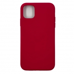 Чехол силиконовый гладкий Soft Touch iPhone 11, бордовый №35 (закрытый низ)