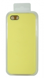 Чехол силиконовый гладкий Soft Touch iPhone 5/ 5S/ SE, желтый №4 Чехол силиконовый гладкий Soft Touch iPhone 5/ 5S/ SE, желтый №4