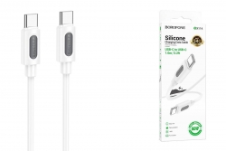 USB-C кабель BOROFONE BX114 Silicone Type-С to Type-С 60W (100см), белый