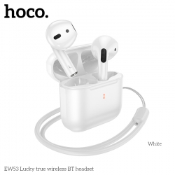 Беспроводные наушники HOCO EW53 Bluetooth Generozo True Wireless BT headset, белые Беспроводные наушники HOCO EW53 Bluetooth Generozo True Wireless BT headset, белые
