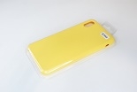 Чехол силиконовый гладкий Soft Touch iPhone XS Max, желтый (без логотипа)