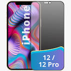 Защитное стекло iPhone 12/ 12 Pro Ceramic Glossy Film 9D матовое, черное