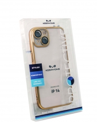 Чехол KeepHone iPhone 14 с защитной линзой, золото Чехол KeepHone iPhone 14 с защитной линзой, золото