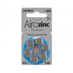 Батарейка для слухового аппарата Perfeo ZA675/6BL (упаковка 6 шт) цена за упаковку