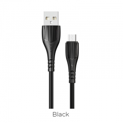 USB кабель micro USB BOROFONE BX37 Wieldy (100см), черный